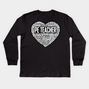 PE Physical Education Teacher P.E.Appreciation Gift Coach Kids Long Sleeve T-Shirt